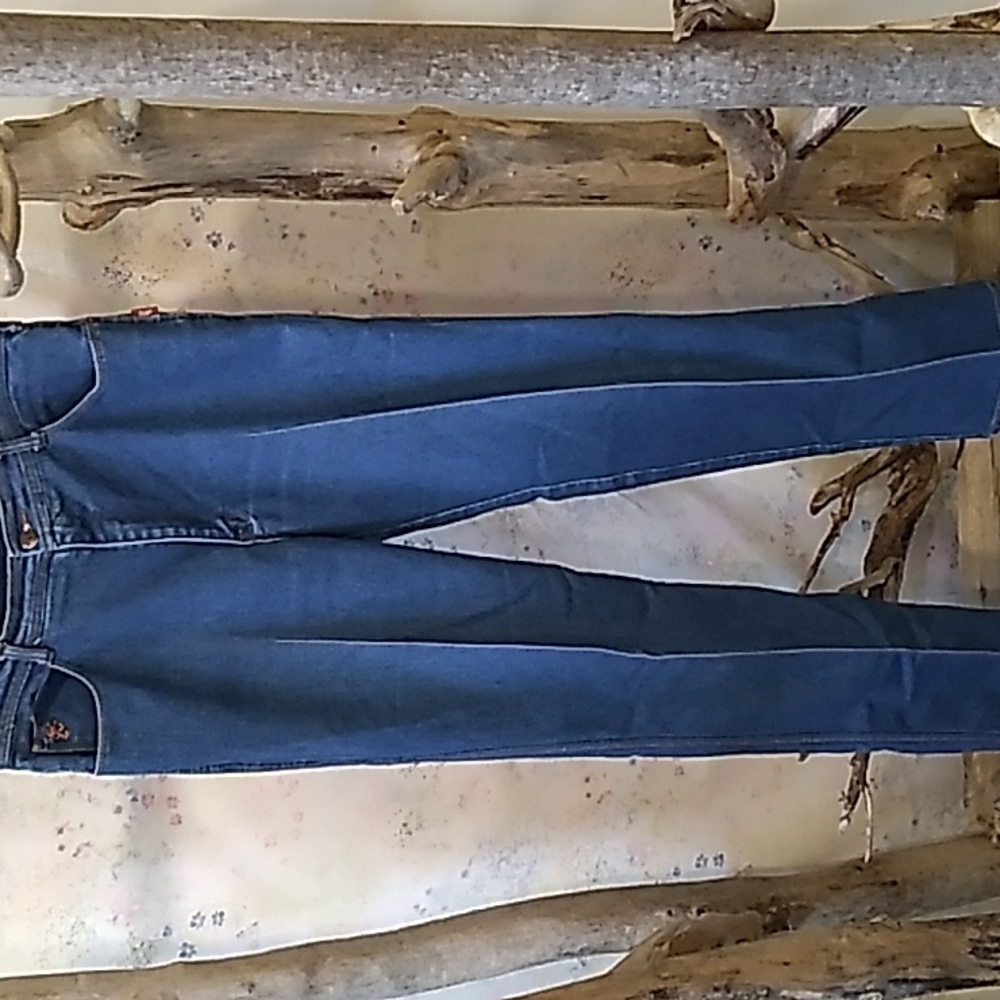 Vintage Braxton 12 in. highrise center crease details straight leg women's jeans